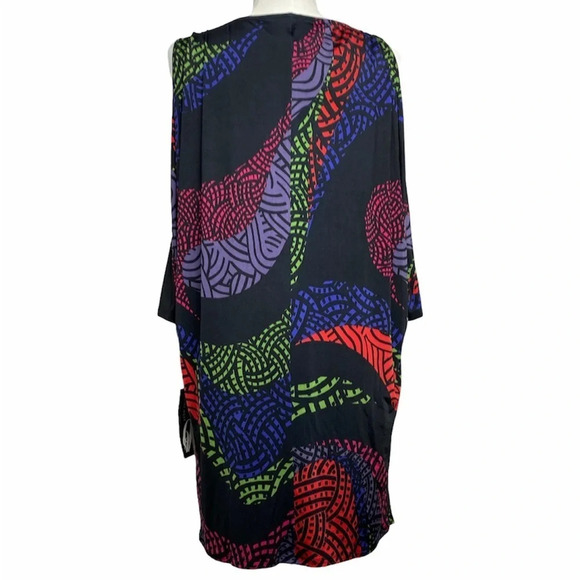 NWT Nine West Colorful Cold Shoulder Dress Size 8 - Picture 2 of 7